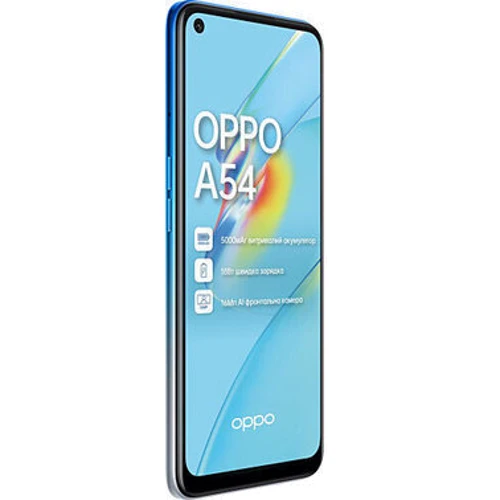 Смартфон Oppo A54 4/64 GB Blue Approved Витринный образец: Причина уценки Как новый (витринный образец): смартфон выглядит и функционирует как новый. Смартфон полностью протестирован по программе Approved, все функции работают корректно