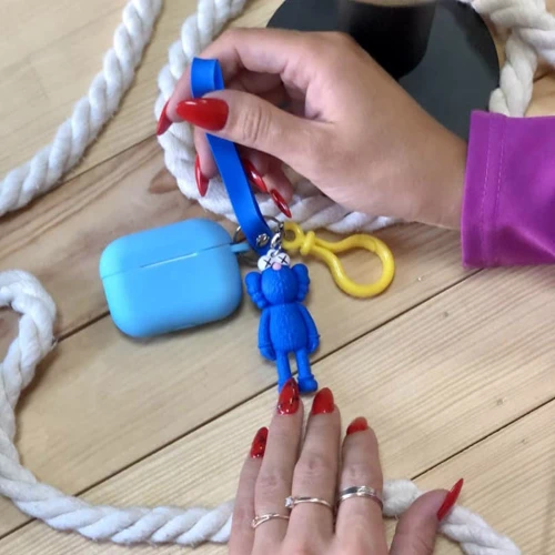 Чехол для наушников TPU Case Cute Charm Kaws Blue for Apple AirPods Pro: Материал Термопластичный полиуретан