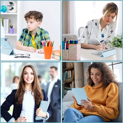 Аксесуар для iPad BeCover Case Book Tri Fold Hard Light Blue для iPad Mini 7 2024 (712453) фото 6