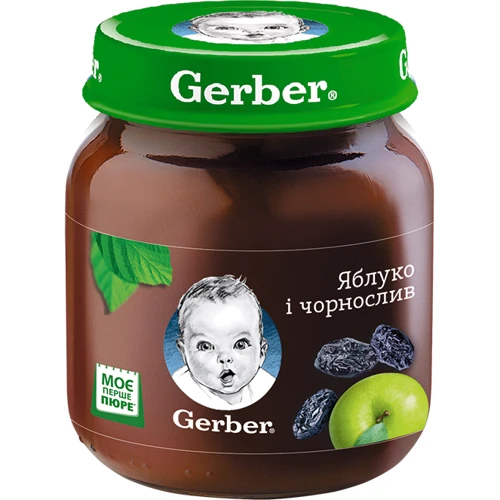 Пюре Gerber яблоко и чернослив 130 г (1227231)