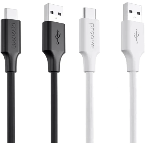 Кабель Proove USB Cable to USB-C Striped Silicone 1m White: Тип USB Cable - USB-C