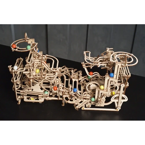 Механический 3D пазл UGEARS Механическая модель Марбл-трасса Многоуровневый подъемник (70170) фото 13