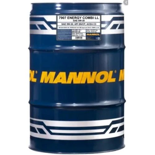 Моторное масло Mannol ENERGY COMBI LL 60л Metal 5W-30 (MN7907-60)