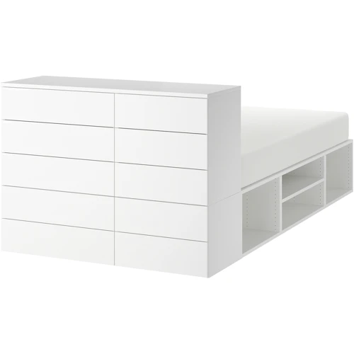 Каркас кровати 10 ящиков ІКЕА PLATSA 140х244х103 см (893.029.14)