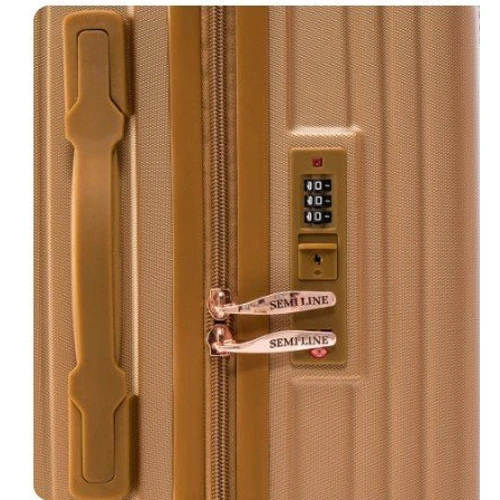 Чемодан Semi Line 28" (L) Gold золотой (T5667-4): Застежка Молния