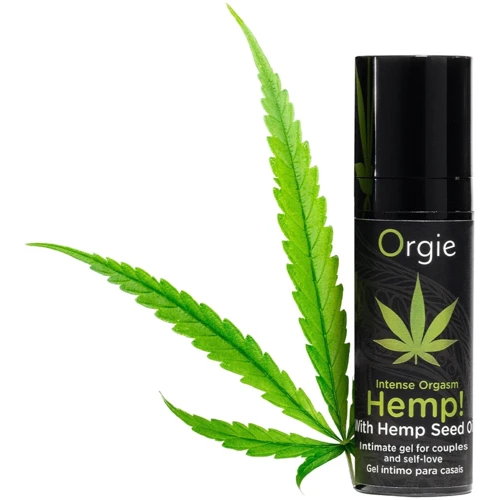 Возбуждающий гель для пар Orgie Hemp! Intense Orgasm, 15 мл, тепло-холод, эффект сильной вибрации