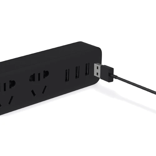 Удлинитель Mi Power Strip (3 розетки + 3 USB-port) Black (NRB4028CN) фото 1