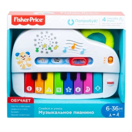 Пианино Умного щенка Fisher-Price серии Улыбайся и учись (рус.): Возраст от 1 года