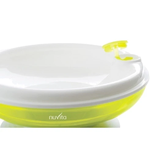 Тарелка для кормления Nuvita с подогревом 6м+ Салатовая (NV1427Lime): Материал пластик