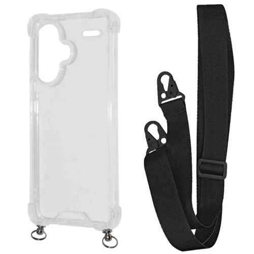 Чохол для телефона WAVE Clear Case with Strap Black для Xiaomi Redmi Note 13 Pro+
