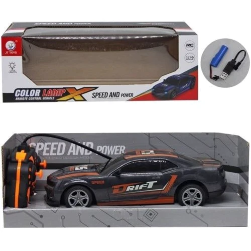 Машина на радиоуправлении JT TOYS Chevrolet Camaro сине-оранжевая (JT628)