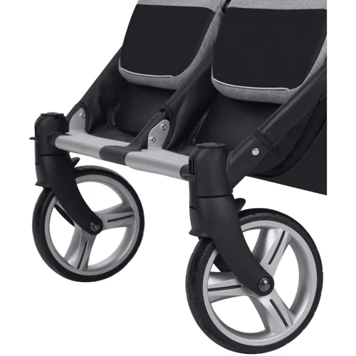 Универсальная коляска 2 в 1 для двойни Carrello Connect Rock Gray (CRL-5502/1): Материал колес EVA