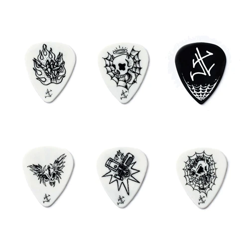 Медіатор Набор медиаторов DUNLOP JPH01T088 JAMES HETFIELD SIGNATURE PICK TIN 0.88: Форма медіатора Standard