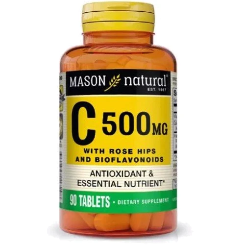 Mason Natural Vitamin C 500 mcg With Rose Hips and Bioflavonoids Вітамін С 90 таблеток