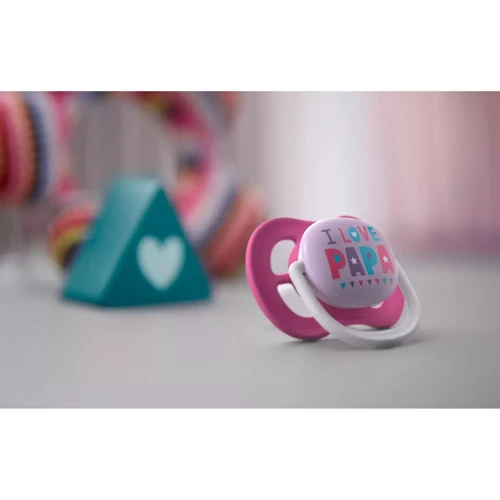 Пустушка ортодонтична Philips AVENT Ultra Air "I love ..." для дівчаток 6-18 міс 2 шт (SCF080/04): Форма соски ортодонтическая