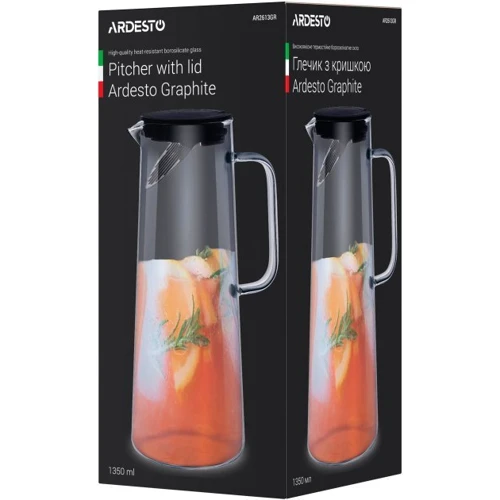 Кувшин Ardesto Graphite 1350 мл (AR2613GR): Тип Кувшин с крышкой