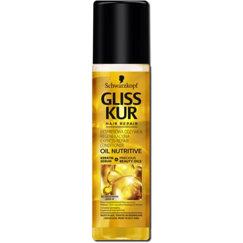 Schwarzkopf Gliss Kur Oil Nutritive Hair Repair 200 ml Експрес-кондиціонер з б'юті-маслами для довгого волосся з посіченими кінчиками
