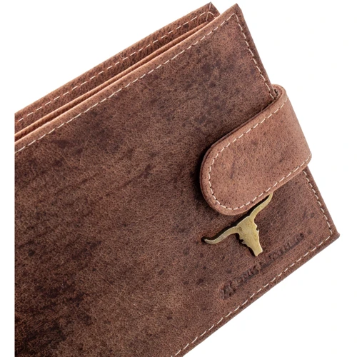 Мужское портмоне DNK Leather коричневое (DNK-02L-BAW-TAN): Пол Мужской