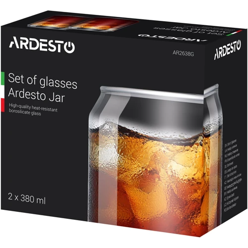Набір склянок Ardesto Jar 2х380 мл (AR2638G): Тип Набор стаканов