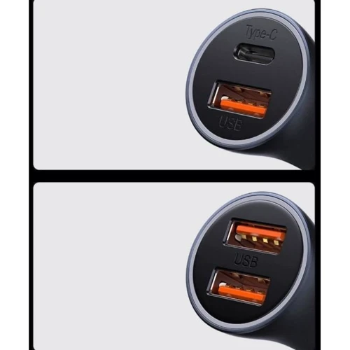 Зарядное устройство Baseus Car Charger USB+USB-C Golden Contactor 60W Blue (CGJM000103) фото 10