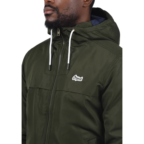 Куртка Jack & Jones 50099067 46 зеленая демисезон с капюшоном: Длина рукава Длинный