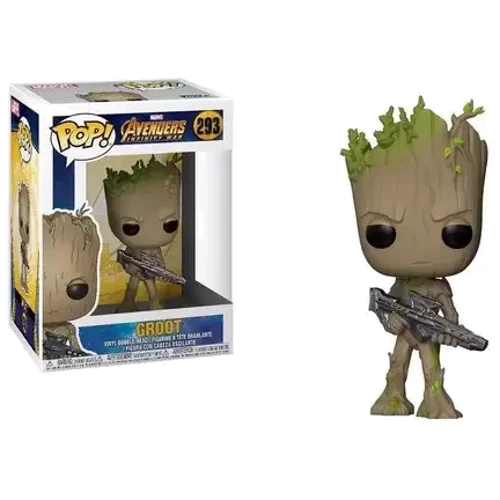 Игровая фигурка Funko Pop! Мстители: Война бесконечности Грут с бластером (26904): Тип Персонаж мультфильма, фильма