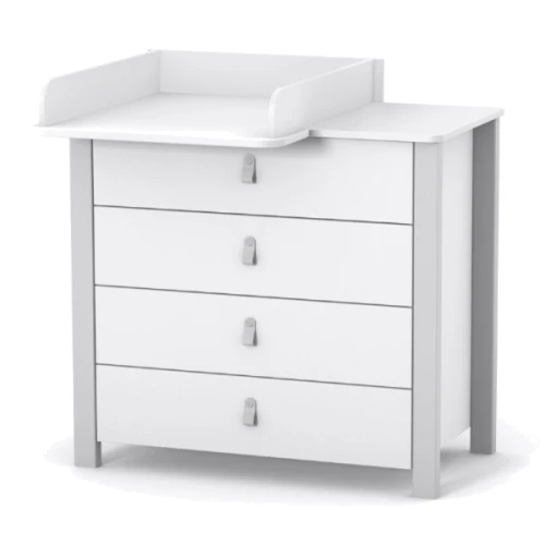 Комод Верес Монако 900 бело-серый 33.2.35.2.17