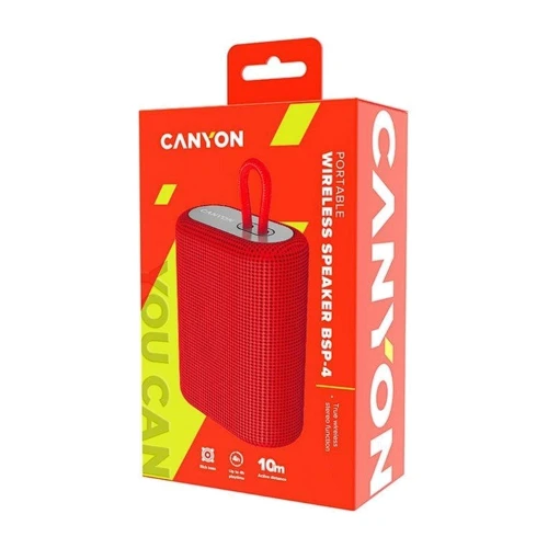Акустика Canyon BSP-4 Bluetooth Red (CNE-CBTSP4R): Цвет красный