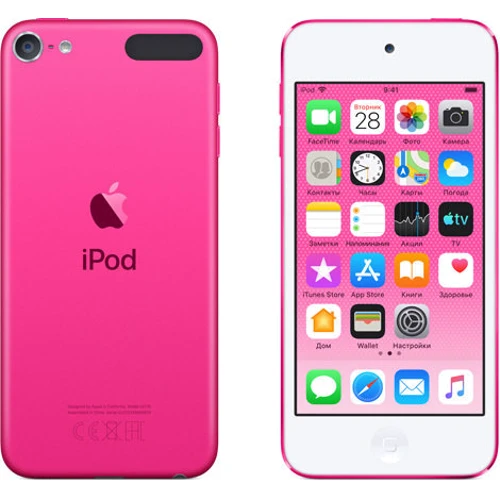 MP3-плеер Apple iPod touch 7Gen 128GB Pink (MVHY2): Дисплей 4.0 дюйма Retina (1136x640 пикселей) с поддержкой Multi-touch, олеофобное покрытие, устойчивое к поя