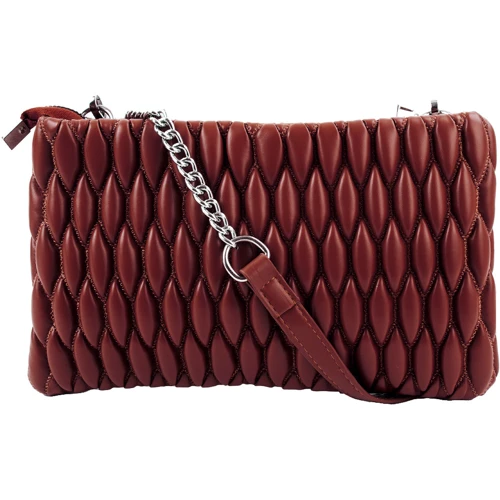 Женская сумка-пошет Valiria Fashion красная (ODA9052-1): Фактура Стеганая, Матовая