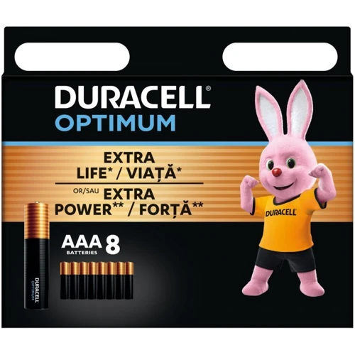 Duracell AAA bat Alkaline 8шт Optimum (5015602)