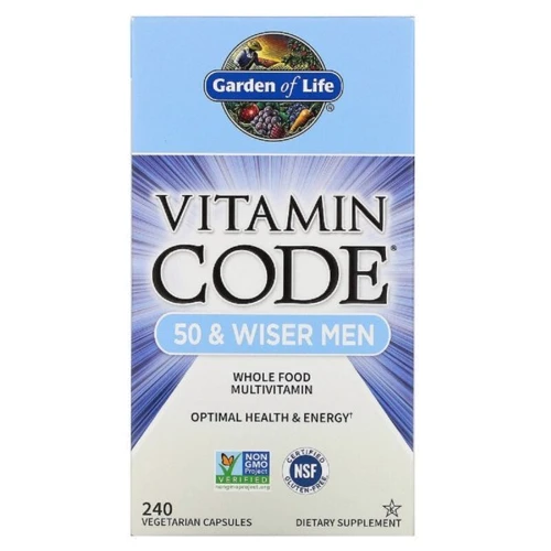 Garden of Life Vitamin Code 50 & Wiser Men Мультивитамины для Мужчин 50+ 240 капсул