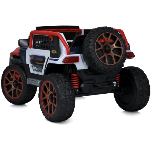 Детский электромобиль Bambi Racer Внедорожник белый с красным (M 5850EBLR-1)