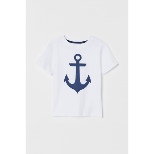 Футболка H&M 212-7914881 122-128 см белая