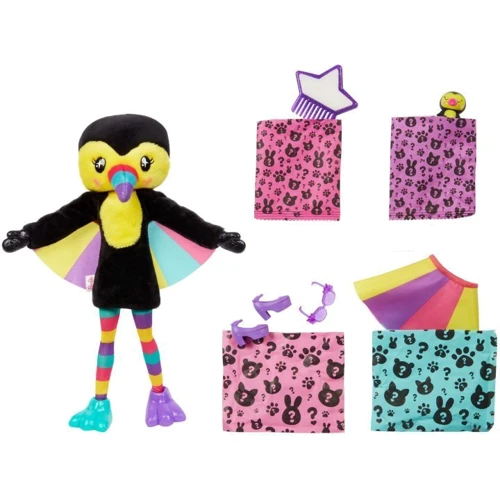 Лялька Barbie Cutie Reveal Друзі з джунглів Reveal Тукан (HKR00): Висота, см 29