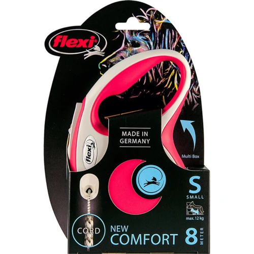 Поводок-рулетка Flexi New Comfort S до 12 кг 8 м красный (4000498043028): Тип шнура Трос