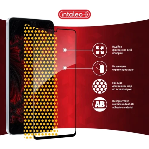 Intaleo Tempered Glass Full Glue Black for Samsung A066 Galaxy A06 5G фото 6