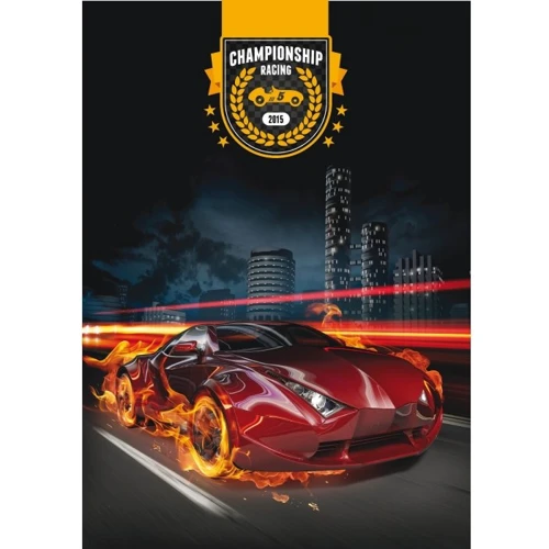 Комплект блокнотов "Автомобили", А6, 48 арк., обложка - пластик з полноцветной печатью, боковая спираль, ассорти, 8 штук (CF21202)