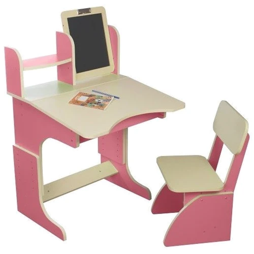Парта с мольбертом растущая и стульчик Финекс Плюс розовая (101): Возраст ребенка от 3-х лет