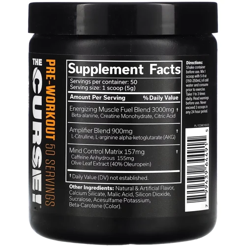 Предтренировочный комплекс JNX Sports The Curse 250 g / 50 serving / Orange mango: Тип Комплекс до тренировки