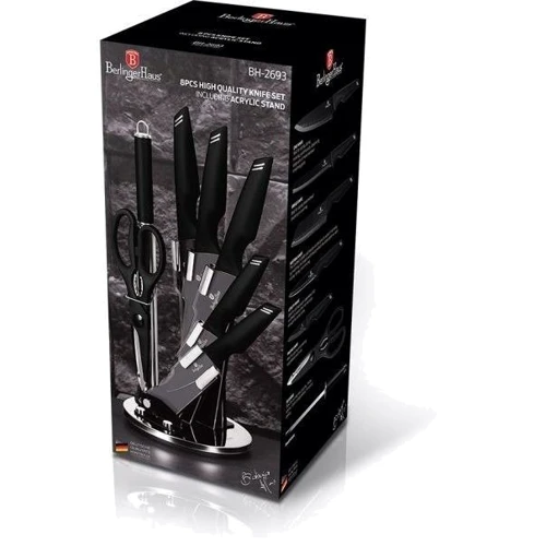 Набір кухонних ножів Berlinger Haus Black Silver Collection 8 предметів (BH 2693): Кількість предметів 8