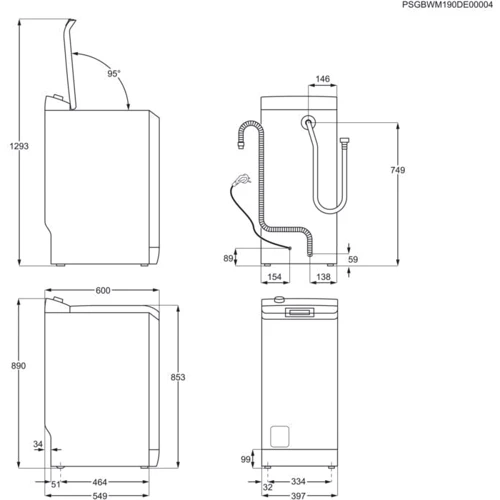Стиральная машина Electrolux EW6T4R061: Тип загрузки вертикальная