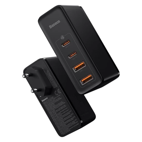 Зарядное устройство Baseus Wall Charger GaN2 2xUSB-C+2хUSB 100W Black with USB-C Cable (CCGAN2P-L01): Количество USB-портов 4