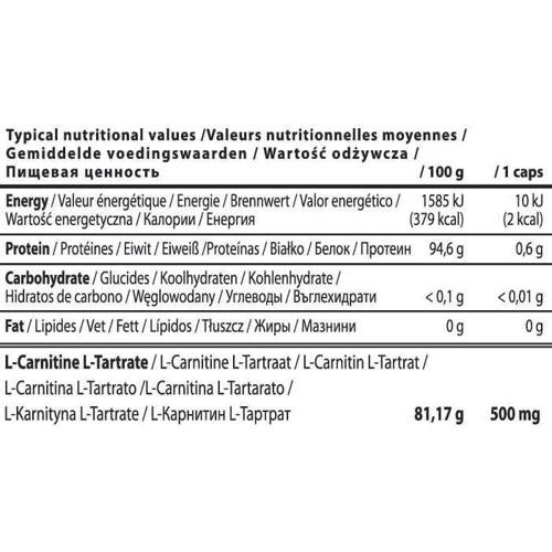 Жироспалювач QNT L-Carnitine 60 caps: Стать Унисекс