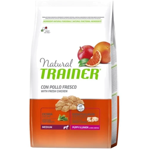 Сухой корм Trainer Natural Super Premium Puppy&Junior Medium для щенков средних пород до 15 месяцев 0.65 кг (8015699006716)