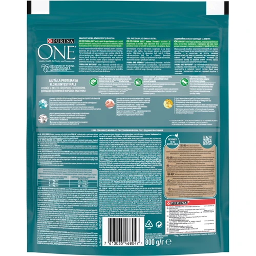 Сухой корм Purina ONE Indoor для взрослых кошек постоянно находящихся в помещении с индейкой 8х800 г (12462829): Тип Сухой корм