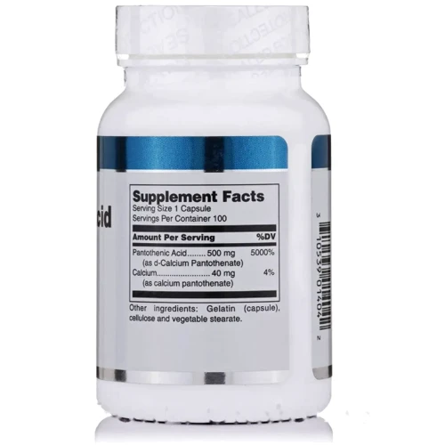Douglas Laboratories Pantothenic Acid Пантотеновая кислота 500 мг 100 капсул: Тип Витамин B