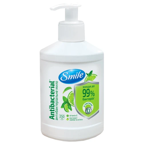 

Smile Мыло с антибактериальным эффектом с экстрактом лайма и мяты 250 мл
