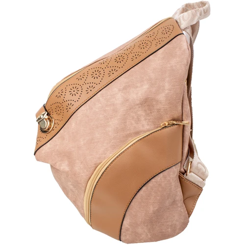 Жіночий рюкзак Valiria Fashion бежевий (3DETBQ-091-12-2): Фактура Перфорація, матова, Гладка
