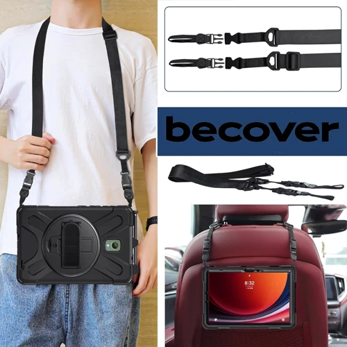 Аксессуар для планшетных ПК BeCover Heavy Duty Case with Stand Black for Samsung X356 Galaxy Tab Active5 Pro (713558)